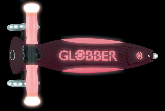 Globber Elite Glow Lights Pastel Pink