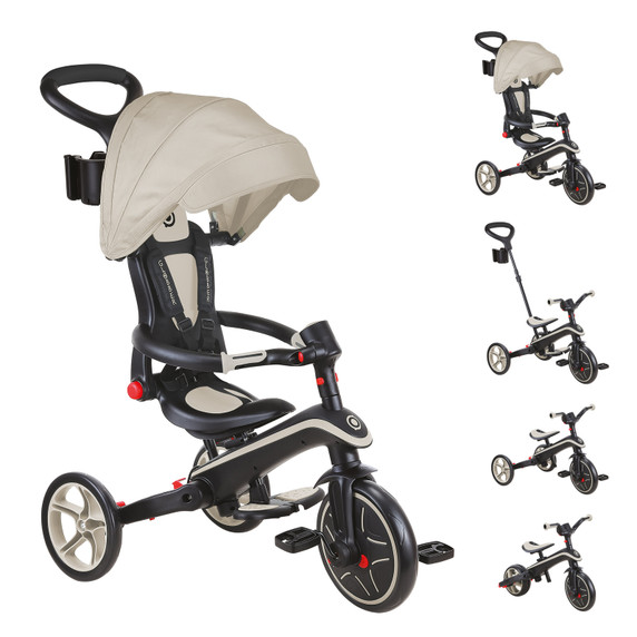 Globber Explorer Trike 4in1 Foldable Taupe