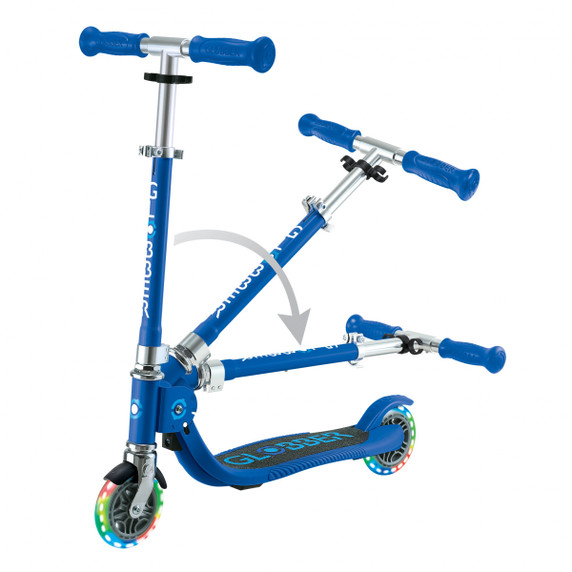Globber Flow Foldable Junior w/Lights Navy Blue/Sky Blue
