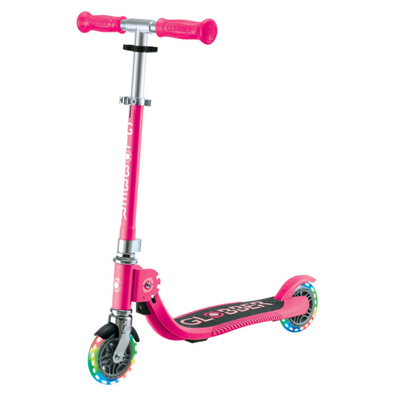 Globber Flow Foldable Junior w/Lights Pastel Pink/Fuchsia