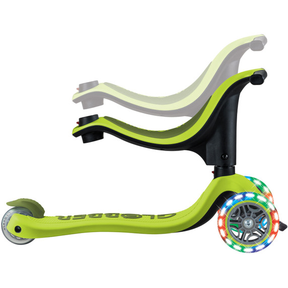 Globber Go Up Sporty Lights V2 Lime Green/Khaki