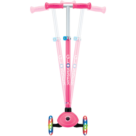 Globber Primo Plus with Lights Fuchsia Pink/Sky Blue
