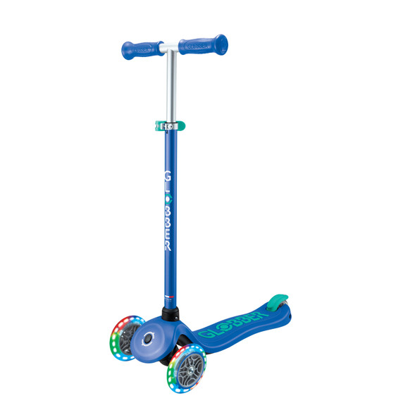 Globber Primo Plus with Lights Navy Blue/Emerald Green