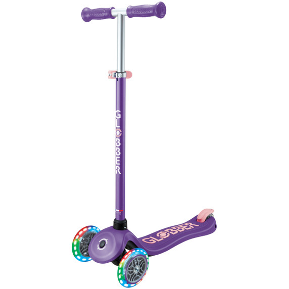 Globber Primo Plus with Lights Purple/ Pastel Pink