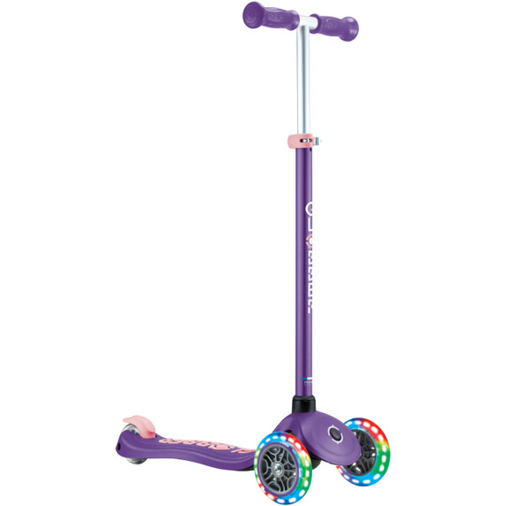 Globber Primo Plus with Lights Purple/ Pastel Pink