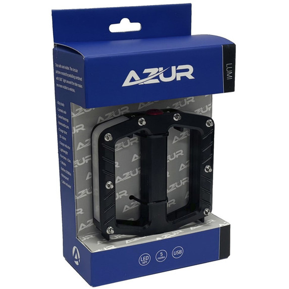 Azur Lumi Flashing Pedals USB Rechargeable