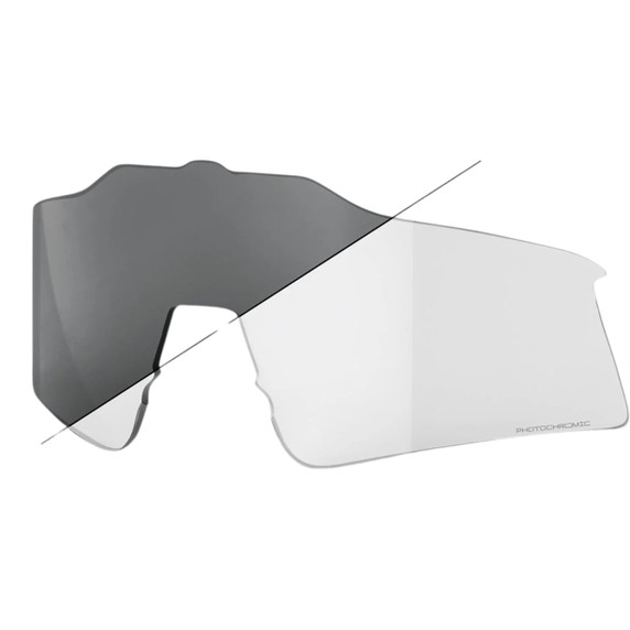 100% Speedcraft XS Sunglasses Replacement Photochromic Clear/Smoke Lens
