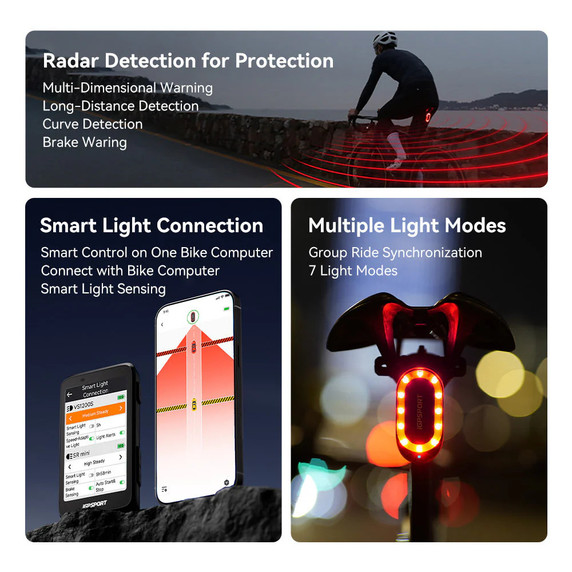 IGPSport SRMini Radar Tail Bike Light