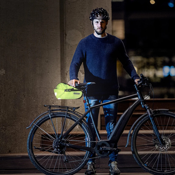 Ortlieb 4.1L Saddle-Bag Two High Visibility Saddle Bag Hi-Vis Yellow