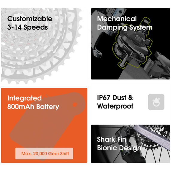 Wheeltop EDS GeX Long Cage Groupset