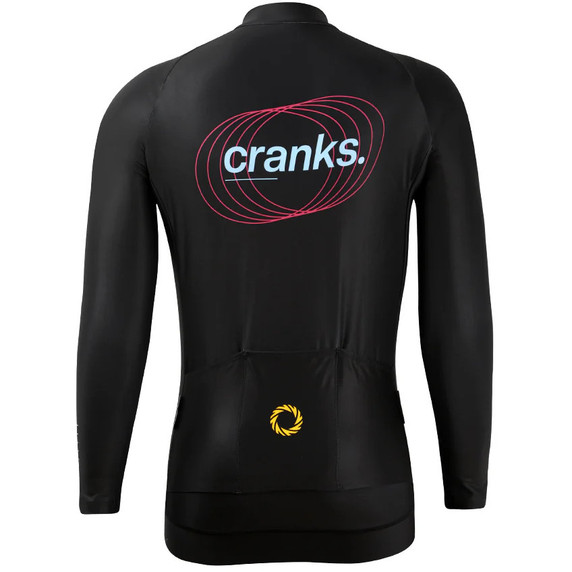 Caffeine and Cranks Pinnacle Thermal Jersey Blackstrike Mens