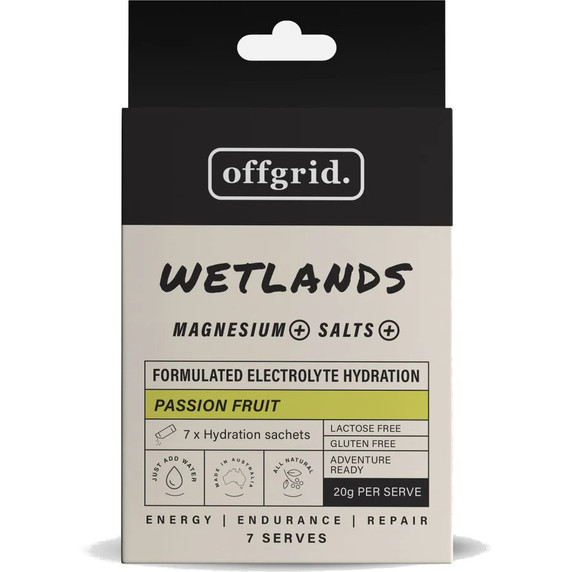 Offgrid Wetlands Hydration Drink Passionfruit 7 serves