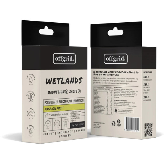 Offgrid Wetlands Hydration Drink Passionfruit 7 serves