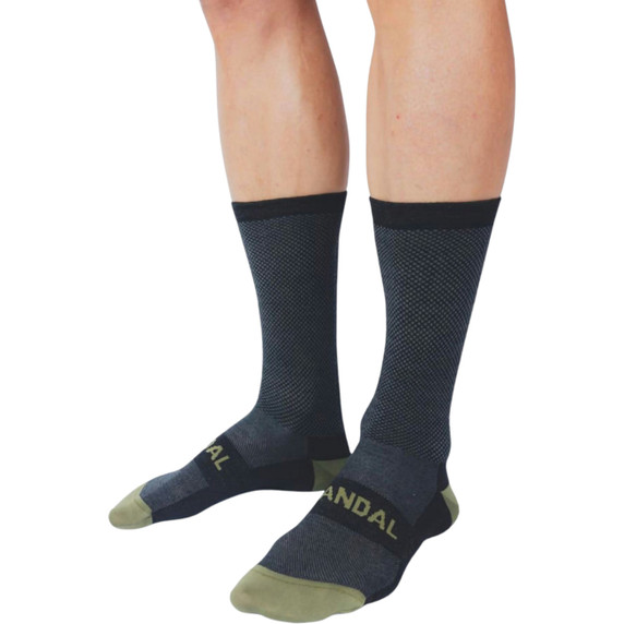The Vandal Merino Sock Black
