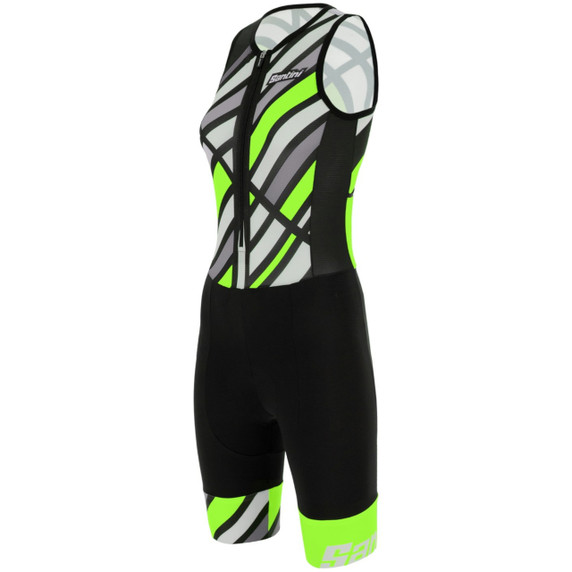 Santini SMS Redux Raggio Women's Sleeveless Aero Tri Suit Green