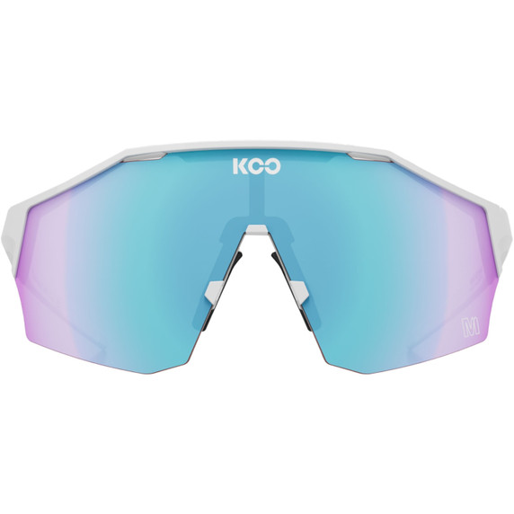 KOO Alibi MDD Matte White W/Turquoise Mirror Lens