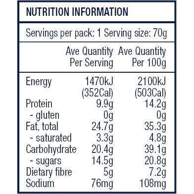 The Crafty Weka Bar Gluten Free Nutty Caramel 70g