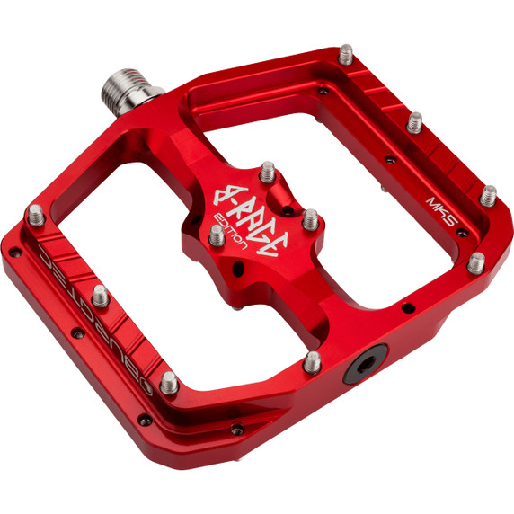 Burgtec Penthouse MK5 B-Rage Edition Flat Pedals Race Red