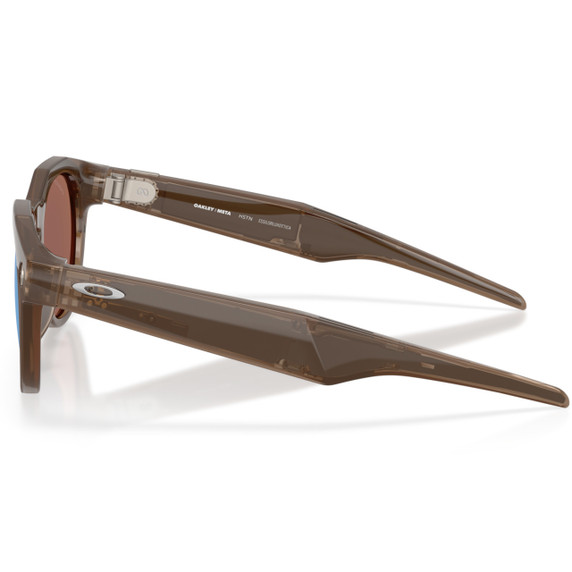 Oakley Meta HSTN Brown Smoke with Prizm Deep Water Polarised Lens