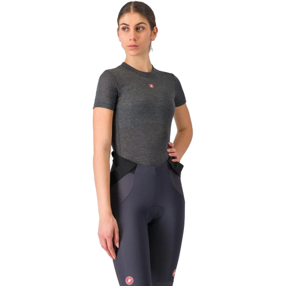 Castelli Medio Short Sleeve Womens Base Layer Melange Gray