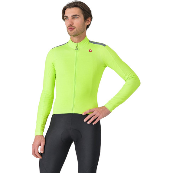 Castelli Puro 4 LS Jersey Electric Lime