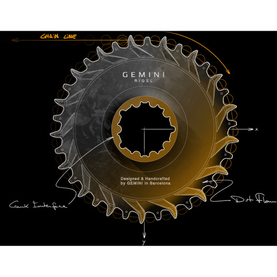 Gemini Rigel MTB Chainring SRAM 3 Bolt