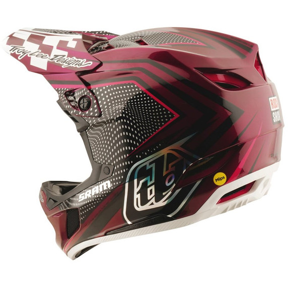 Troy Lee Designs D4 Carbon Helmet LE SRAM Radioscape Black / Berry