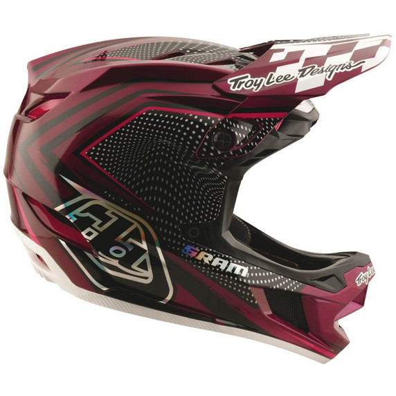 Troy Lee Designs D4 Carbon Helmet LE SRAM Radioscape Black / Berry