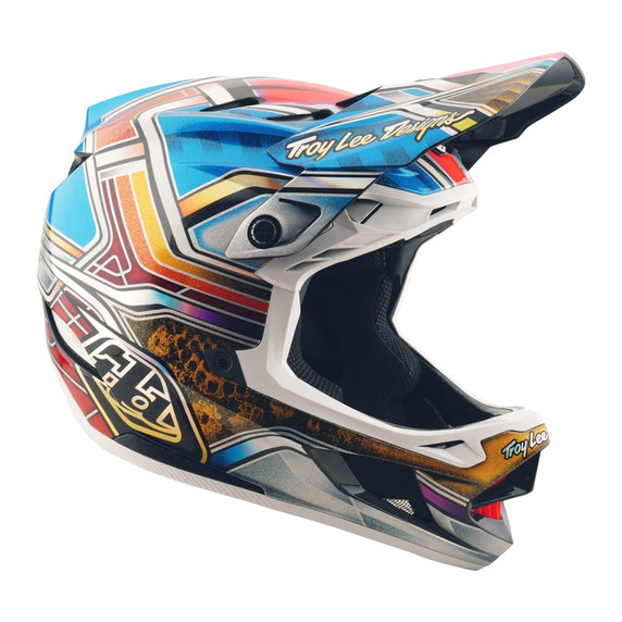 Troy Lee Designs D4 Carbon Helmet Lowrider Blue