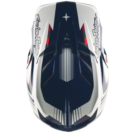 Troy Lee Designs D4 Polyacrylite Helmet Qualifer Blue / White