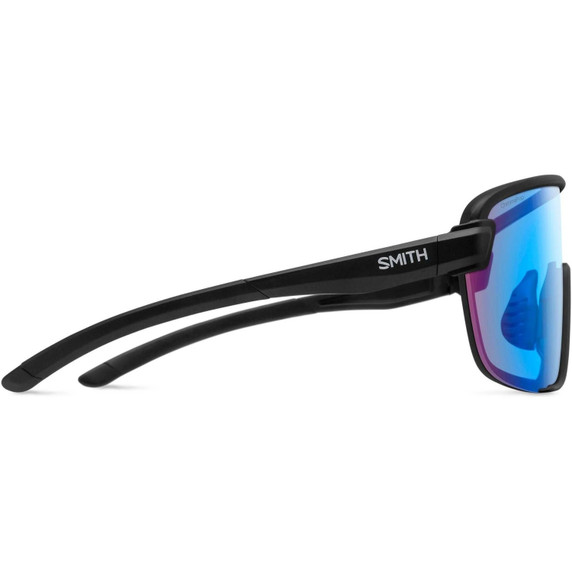 Smith Bobcat Sunglasses Matte Black W/ ChromaPop Low Light Rose Blue Mirror Lens