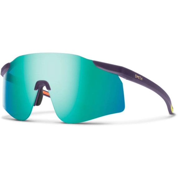 Smith Defy Sunglasses Matte Purple/Cinder/Hi Viz W/ ChromaPop Opal Mirror Lens