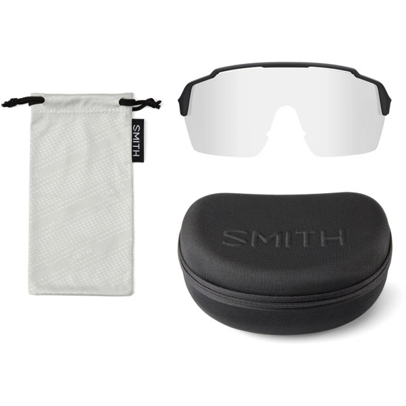 Smith Shift Split Mag Sunglasses Black W/ ChromaPop Red Mirror Lens