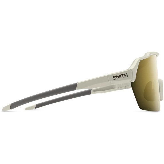 Smith Shift Split Mag Sunglasses Matte Bone W/ ChromaPop Black Gold Mirror Lens