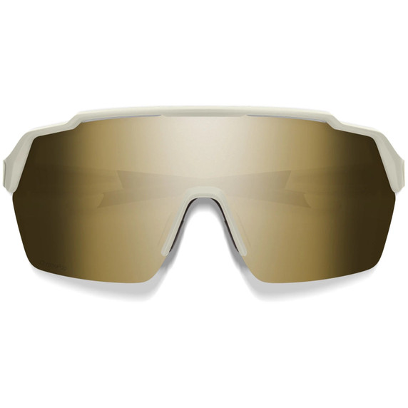 Smith Shift Split Mag Sunglasses Matte Bone W/ ChromaPop Black Gold Mirror Lens