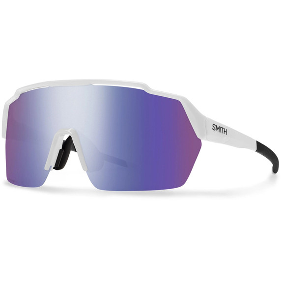 Smith Shift Split Mag Sunglasses White W/ ChromaPop Violet Mirror Lens