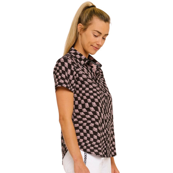DHaRCO Womens Tech Party Shirt Check Please