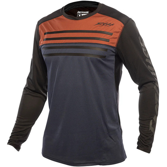 Fasthouse Youth Alloy Sidewinder Long Sleeve Jersey Rust/Midnight Navy