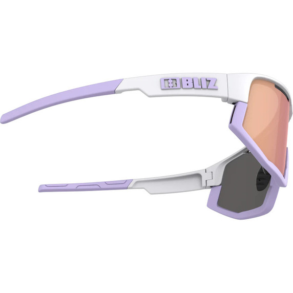 Bliz Fusion Pastel Sunglasses White/Brown w Rose Multi Lens