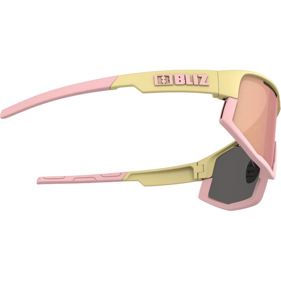 Bliz Fusion Pastel Sunglasses Yellow/Brown w Rose Multi Lens