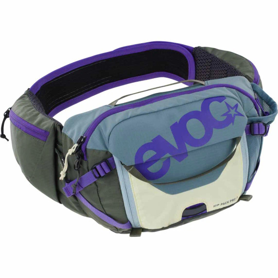 Evoc Hip Pack Pro 3L + Hydration Bladder 1.5L Steel/Violet/Dark Olive