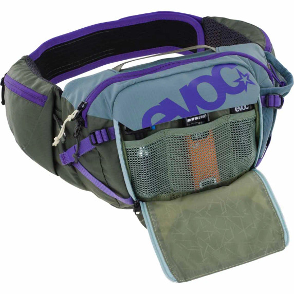 Evoc Hip Pack Pro 3L + Hydration Bladder 1.5L Steel/Violet/Dark Olive