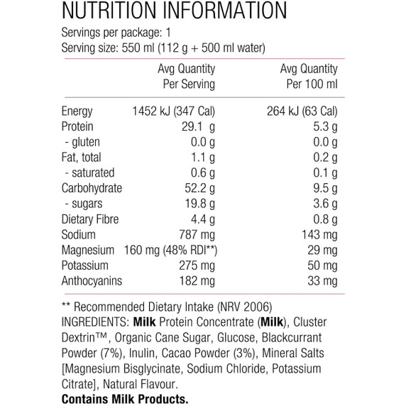 Pure Performance + Race Recovery Sachets Choc Berry 112g