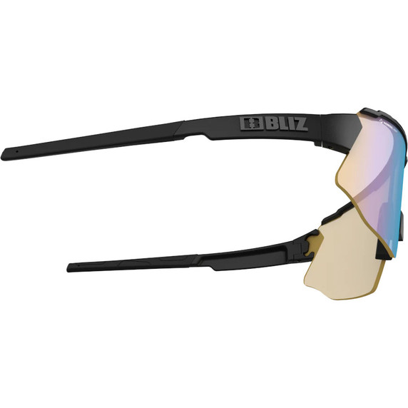 Bliz Breeze Nano Nordic Light Sunglasses Black/ Coral w Blue Multi Lens