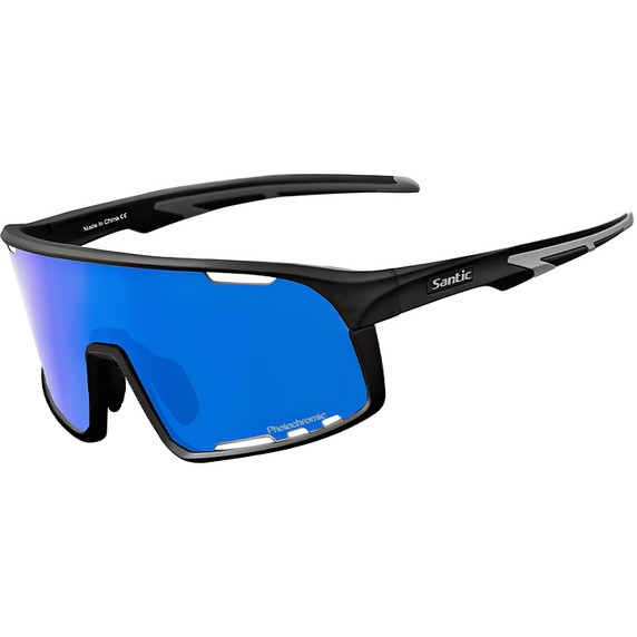 Santic Sunglasses QY Photochromic Matte Black/Blue Iridium