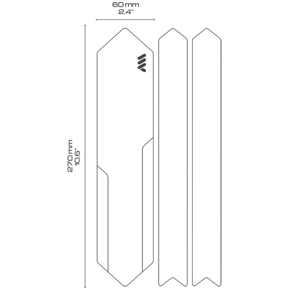 All Mountain Style Chain Guard - Black/Silver