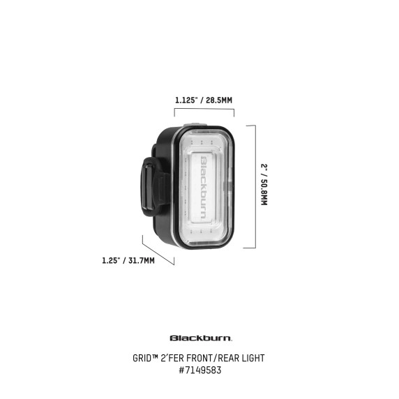Blackburn Grid 2Fer Front Or Rear Light