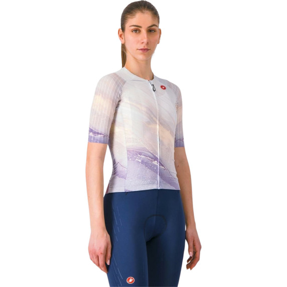 Castelli Aero Pro 8S Womens Jersey Multicolor Purple