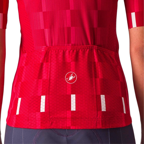 Castelli Dimensione Jersey Rich Red/Hibiscus-White