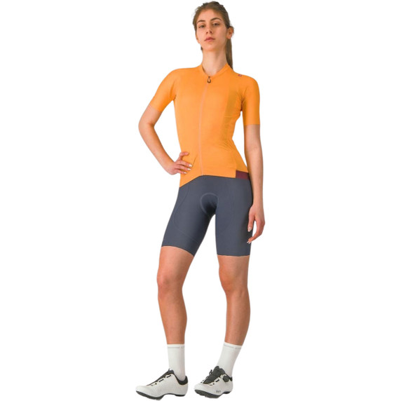 Castelli Espresso Womens Jersey Soft Orange/Deep Bordeaux